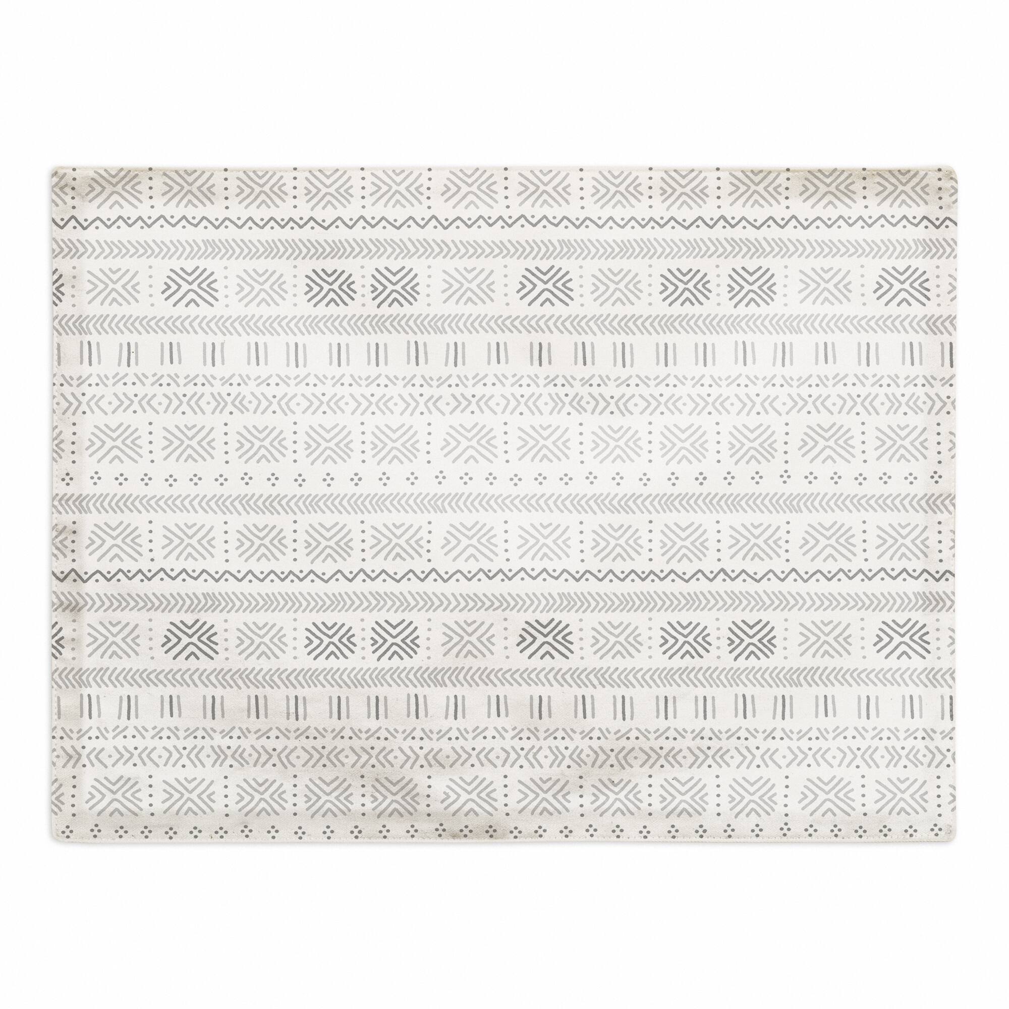 Gray Mudcloth 18" x 14" Cotton Twill Placemat
